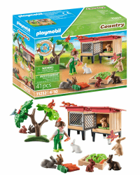 🐰🥕 PLAYMOBIL Country 71252 Kaninchenstall: Nachhaltiges Spielzeug für Kinder ab 4 Jahren