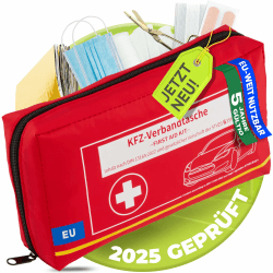 🚑 KFZ Verbandskasten Auto Verbandtasche bis 2029 [EU-konform] nach DIN 13164:2022