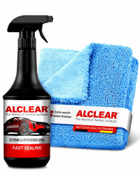ALCLEAR 71100SV Lack Schnellversiegelung 1 Liter inkl. Mikrofaser Auto Poliertuch 🌟