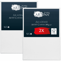 🎨 Keilrahmen Leinwand zum Bemalen 50x70 cm – Artina FSC® 2er Set