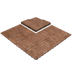 Yaheetech 30x30 cm Holzfliesen Outdoor & Indoor Bodenbelag Balkon 🌳🏡
