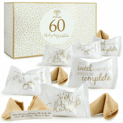 Hochzeitsbaum 60 x Glückskekse 🍀🥠 - Made in Germany 🇩🇪 - Einzeln Verpackt - mit Sprüchen Deutsch - Gastgeschenk für Verlobung - Hochzeit Deko