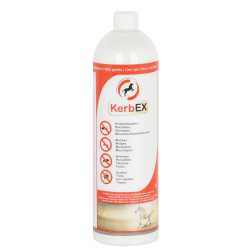 🐴🌿 KerbEx rot mit Knoblauch - Insektenabwehrmittel für Pferde, 1 Liter 🌿🐴