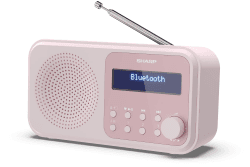 📻 SHARP DR-P420 Portables Digitalradio (DAB/DAB+/FM mit RDS, USB, Bluetooth 5.0, 3,5mm Klinke Wecker-Funktionen), Pink