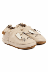 Mikk-line Baby Krabbelschuhe 🐾 Weiche Lauflernschuhe aus Leder mit rutschfester Wildledersohle