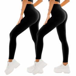 SINOPHANT 2er Pack Leggings Damen High Waist - 🌟 Sportleggins Elastisch Yogahose Blickdicht Fitness Gym Yoga 🌟