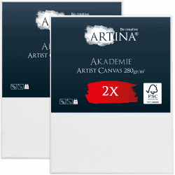 🎨🖌️ Keilrahmen Leinwand zum Bemalen 40x50 cm – Artina FSC® 2er Set