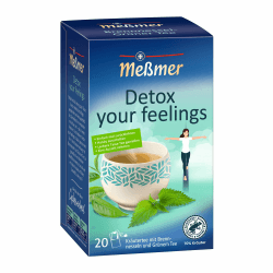🍵 Meßmer DETOX YOUR FEELINGS | Brennnessel - Grüner Tee | 20 Teebeutel | Vegan | Glutenfrei | Laktosefrei 🍵