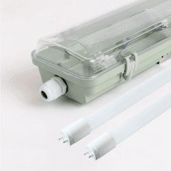 🌟 LED Feuchtraumleuchte Wannenleuchte 120cm mit 2x 18W T8 Röhre 3600lm 4000K IP65