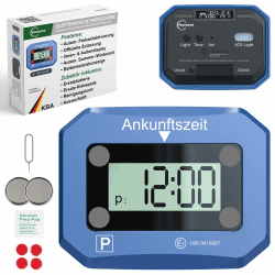 🚗⏰ FourAces Elektronische Parkscheibe - Automatische elektrische Parkuhr fürs Auto