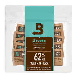 Boveda Kräuterlagerung | 2-Wege-Feuchtigkeitsregulierung mit 62% | 10 Stück