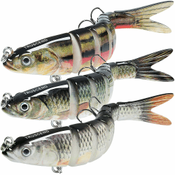 🎣 TRUSCEND Angelköder Crankbait, Segmentbaits: Barschangeln Set 🐟