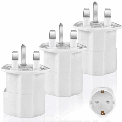 🌍 Adapter England Deutschland Stecker UK Adapter 3 Stück 🛫