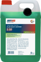 🚗 EUROLUB KLAR SICHT Sommer 1:10 Scheibenreiniger-Konzentrat, 5 Liter, Grün 💧