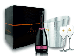🍾 Sant'Orsola Prosecco DOC Rosè LX Brut Millesimato Schaumwein Italien Wein + Aluminium Glacette + 2 Kelche Wein (1 x 0.75 l) 🥂