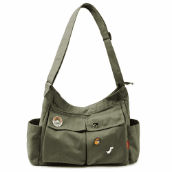 👜 Captain Blues Canvas Messenger Bag Umhängetasche Crossbody Schulter Tote Hobo Bag für Frauen und Männer - Große Tasche mit mehreren Fächern