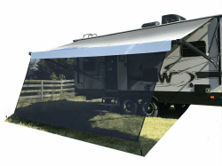🚐 Wohnmobil-Markise, Sonnenschutz - 2,4 x 4,1 m - 7,6 cm - schwarz 🌞