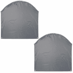 🚗🛡️ Preiswert&Gut 2X Radschutzhülle 88x89 für Ø8mm Schiene Radabdeckung Reifenabdeckung Wohnwagen Grau 🛡️🚗