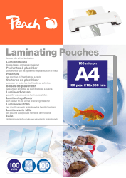 🍑 Peach Laminierfolien A4 - 100 mic - 100 pouches - glänzend - Premiumqualität
