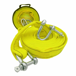 Katyjun 4 Meter 5 Tonnen Abschleppseil Pkw Auto mit 2 Sicherheits-U-Ring-Haken 🚗