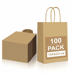 Gucass 100 Stück Klein Papiertüten mit Henkel 🎁🎨