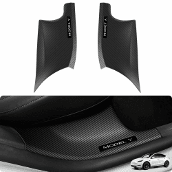 🚗 ThinsGo Tesla Model Y Carbon Fiber ABS Schweller Trim Zubehör - 2 Stück