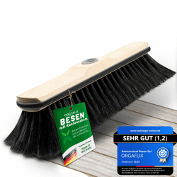 ORGAFLIX Premium Besen ohne Stiel Rosshaar mit Kantenschutz 28cm 🧹🌟