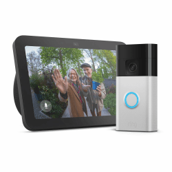 Angebot: Echo Show 8 (Neueste Generation) + Ring Akku-Videotürklingel