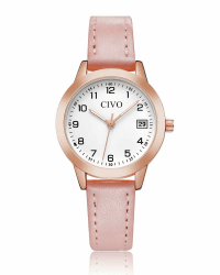 CIVO Damen Uhr Leder Damenuhr Analog Wasserdicht Klein Ziffernblatt Design Armbanduhr Frauen Quarz Datum Elegant Damenuhren ⌚🌟