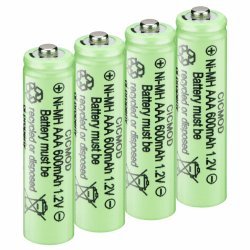 🔋🌞 CICMOD 4 Stück AAA 600mAh Akku - Wiederaufladbare 1,2V NI-MH Solar Aufladbare Akkubatterien 🌞🔋
