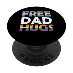 Kostenlose Papa Umarmungen Homosexuell Stolz Trans Regenbogenflagge LGBT PopSockets