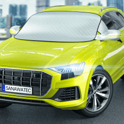 🚗 SANAWATEC Frostschutz Auto Frontscheibe Frontscheibenabdeckung Winter Windschutzscheibenabdeckung faltbar