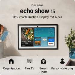 Der neue Amazon Echo Show 15 🌟 15,6-Zoll-Smart-Display in Full HD mit Fire TV und Alexa-Sprachfernbedienung