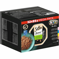 🐱 SHEBA Schale Nassfutter Multipack Mega-Pack Sauce Collection 🐟🍗 32 x 85g