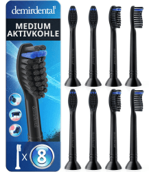demirdental Aktivkohle Ersatzbürsten für Philips Sonicare - 8er Set 🦷😁