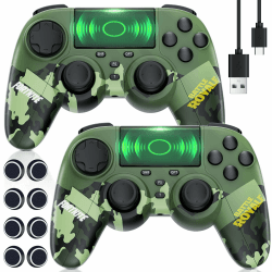 🎮 TURPOW 2er Pack Controller für PS-4/Slim/Pro, Bluetooth Gamepad mit hoher Empfindlichkeit