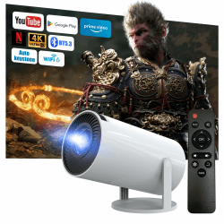 Beamer 4K 1080P Full HD Unterstützt Android 13, 2025 Upgraded Mini Beamer 5G WiFi 6 BT 5.3 🎬🔊