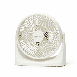 🌀🌬️ Amazon Basics Tisch-Ventilator tragbar, 18 cm, geräuscharme Kühlung, 3 Geschwindigkeiten, Weiß