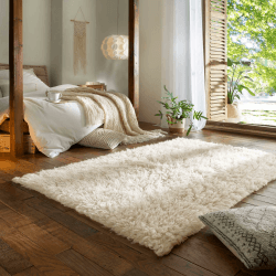 Taracarpet Teppich Wollteppich Flokati Diana | Schafwollteppich Hochflor Langflor | 250x350 cm