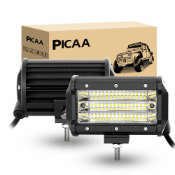 PICAA Led Arbeitsscheinwerfer 2X5 Zoll 13.5 CM 135W 9D Led Lichtbalken 12V 24V 6000K Led Zusatzscheinwerfer Bar Flood LED Arbeit Licht Bar für SUV Offroad ATV UTV Traktor 4x4 Auto 🚗💡