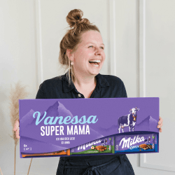 🍫 Personalisierte Riesen Milka Schokoladentafel zum Muttertag - Schokoladengeschenk 🎁
