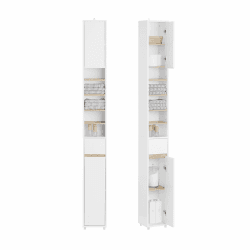 🛁 SoBuy Bad Hochschrank mit Verstellbare Ablagen Badschrank Badzimmerschrank 🌟