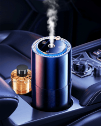 2025 Auto Lufterfrischer mit 150ml Parfüms (Cologne), Auto Elektrischer Duft, Ultraschall-Zerstäuber, Intelligente 3 Modi, Auto EIN-/Ausschalten, Eingebauter Akku, Auto Aroma Diffusor Hält 6 Monate