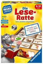Ravensburger 24956 - Die Lese-Ratte - Spielen und Lernen für Kinder, Lernspiel für Kinder ab 6-10 Jahren, Spielend Neues Lernen für 1-4 Spieler - Geburtstagsgeschenke