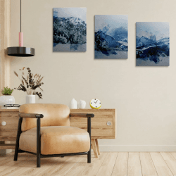 Bild Schlafzimmer Bilder Wald Natur - Wandbilder Wohnzimmer Leinwand Nebel Wanddeko DYH0006 DYH0006 L