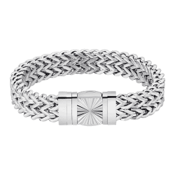 KRKC&CO 10/12/14mm Cuban Franco Armband Herren, 18K Gold/Weißgold Beschichtet Panzerkette, Breite Dicke Cuban Link, Edelstahl Hip Hop Armkette für Männer Junge