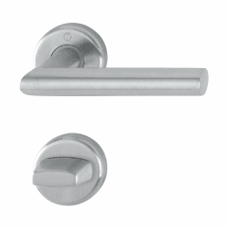 HOPPE 3884657 Drückergarnitur Utrecht-auf Rosette WC, für Türstärke 39-47mm, Edelstahl matt