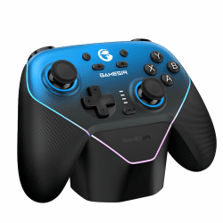 GameSir Super Nova Multiplatform Game Controller – 2.4G Wireless for PC/Switch/iOS/Android – Hall Effect Joystick & Triggers, Magnetic Faceplate, RGB Lighning,Charging Dock (Blau)