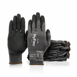 Ansell HyFlex 11-840, Professionelle Arbeitshandschuhe, Abriebfeste Nylon Handschuhe mit Nitrilbeschichtung, Industrielle Sicherheitshandschuhe, Schwarze Schutzhandschuhe, 12 Paar, Gr. XL Größe 10 (12er Pack) Allzweck 12 Paar