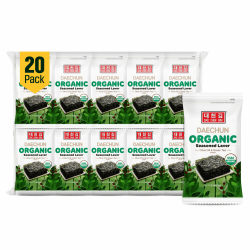 DAECHUN (Choi's1) Bio-Seetang-Snack, 20 Stück, Bio-Olivenöl, Bio-Sesamöl, vegan, Keto, glutenfrei, Produkt aus Korea..